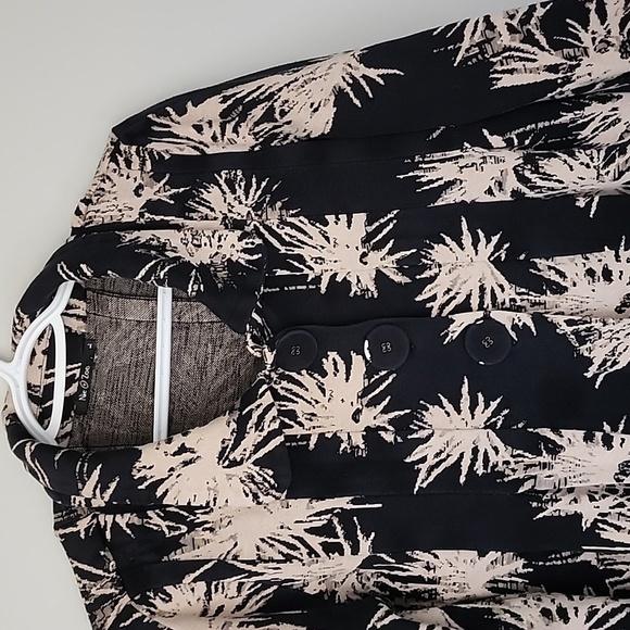 NIC + Zoe Abstract black cream blazer jacket large - Picture 2 of 7